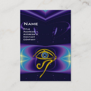 BLAUW TALISMAN, GOLD HORUS EYE paars violet roze Visitekaartje