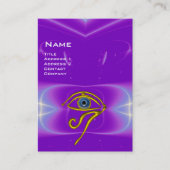 BLAUW TALISMAN, GOLD HORUS EYE paars violet roze Visitekaartje (Voorkant)