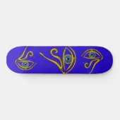 BLAUW TALISMAN/GOLD HORUS EYE PERSOONLIJK SKATEBOARD (Horizontaal)