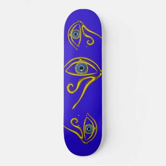 BLAUW TALISMAN/GOLD HORUS EYE PERSOONLIJK SKATEBOARD (Voorkant)