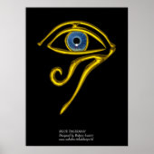 BLAUW TALISMAN/GOLD HORUS EYE POSTER (Voorkant)