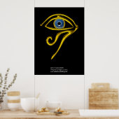 BLAUW TALISMAN/GOLD HORUS EYE POSTER (Keuken)