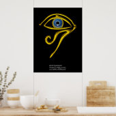 BLAUW TALISMAN/GOLD HORUS EYE POSTER (Keuken)