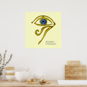 BLAUW TALISMAN/GOLD HORUS EYE POSTER (Keuken)