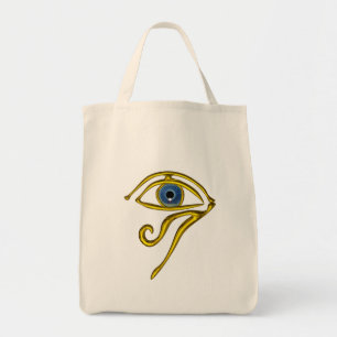 BLAUW TALISMAN/GOLD HORUS EYE TOTE BAG