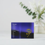 BLAUW TALISMAN/GOLD HORUS EYE VISITEKAARTJE (Staand voorkant)