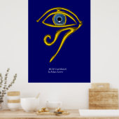 BLAUW TALISMAN / GOUD HORUS OOG POSTER (Keuken)
