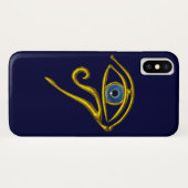 BLAUW TALISMAN Gouden Horus-oog Case-Mate iPhone Case (Achterkant (horizontaal))