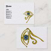 BLAUW TALISMAN HORUS EYE Divinity, parelpapier Visitekaartje (Voorkant / Achterkant)