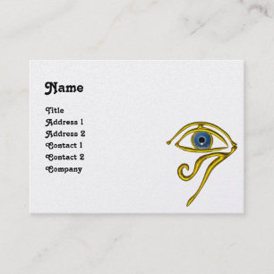 BLAUW TALISMAN HORUS EYE Divinity, parelpapier Visitekaartje