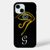 BLAUW TALISMAN/HORUS EYE MONOGRAM Black Case-Mate iPhone Case (Achterkant)