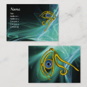 BLAUW TALISMAN, IN GROEN BLAUWGROEN WIT LICHTWAVES VISITEKAARTJE (Voorkant / Achterkant)