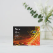 BLAUW TALISMAN ORANJE GEEL RODE WIT LICHTWAVES VISITEKAARTJE (Staand voorkant)