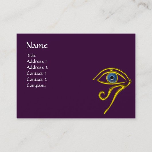 BLAUW TALISMAN, paars geel Visitekaartje (Voorkant)