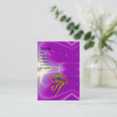 BLAUW TALISMAN, paars violet wit roze Visitekaartje (Staand voorkant)
