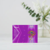 BLAUW TALISMAN, paars violet wit roze Visitekaartje (Staand voorkant)