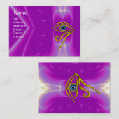 BLAUW TALISMAN, paars violet wit roze Visitekaartje (Voorkant / Achterkant)