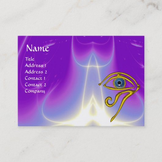 BLAUW TALISMAN, paars violet wit Visitekaartje (Voorkant)