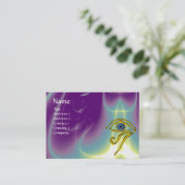 BLAUW TALISMAN, paars violet wit Visitekaartje (Staand voorkant)