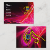 BLAUW TALISMAN, RODE PINK FUCHSIA WIT LICHTWAVES VISITEKAARTJE (Voorkant / Achterkant)