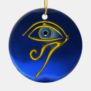 BLAUW TALISMAN, Sapphire Keramisch Ornament