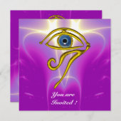 BLAUW TALISMAN, wit paars roze violet Kaart (Voorkant / Achterkant)