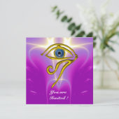 BLAUW TALISMAN, wit paars roze violet Kaart (Staand voorkant)