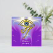 BLAUW TALISMAN, witte paars Kaart (Staand voorkant)