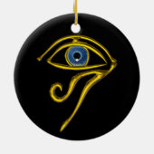 BLAUW TALISMAN, Zwart en Wit Keramisch Ornament (Achterkant)