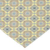 Blauw, tan, geel en bruine cirkels patroon tafelkleed (Gekanteld)