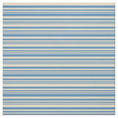 Blauw & Tan Gekleurde Strepen Stof (Swatch)