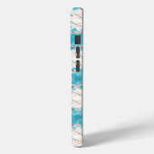 Blauw Tan Winter Mandala Patroon Case-Mate iPhone Case (Achterkant / Links)