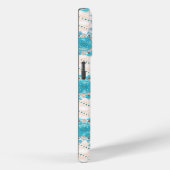 Blauw Tan Winter Mandala Patroon Case-Mate iPhone Case (Achterkant / Rechts)