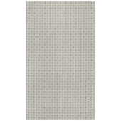 Blauw, tan, wit en bruin cirkels vierkant patroon tafelkleed (Voorkant)