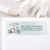 Blauw tandem Fiets Liefde Label (Insitu)