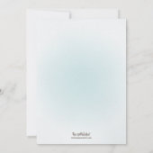 Blauw Tandemfiets Save The Date Aankondiging (Achterkant)