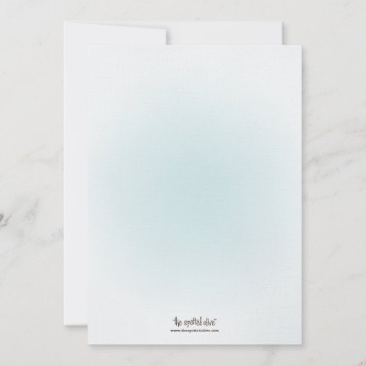 Blauw Tandemfiets Save The Date Aankondiging (Achterkant)