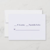 Blauw Tangerine Bloemen Bruiloft RSVP (Achterkant)