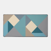 Blauw tangram patroon bureaumat (Voorkant)
