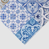 Blauw tapijtpapier tissuepapier (Detail)