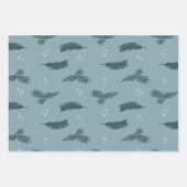 Blauw tapijtschelp Papierblad, set van 3 Inpakpapier Vel (Voorkant 2)