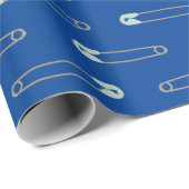 Blauw tappapier voor Baby shower van luidop Cadeaupapier (Rol Hoek)