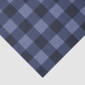 Blauw tartan geruit patroonprint tissuepapier (Detail)