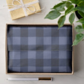 Blauw tartan geruit patroonprint tissuepapier (Geschenk)
