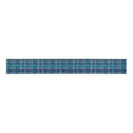 blauw tartan-patroon grosgrain lint