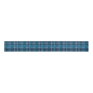 blauw tartan-patroon grosgrain lint