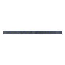 Blauw tartan ruitpatroon satijnen lint