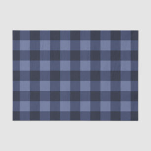 Blauw tartan ruitpatroonprint tissuepapier