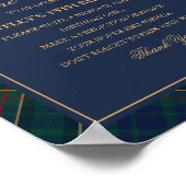 Blauw Tartan Schommelend Paard Tijdscapsule Poster (Hoek)