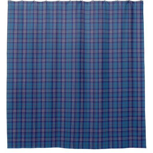 Blauw tartan Schotse kilt Douchegordijn (Voorkant)